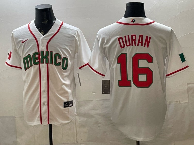 Mexico Baseball #16 Jarren Duran Green 2026 World Baseball Classic Home 26 World Cup Soccer Jersey baseball jersey product view 1