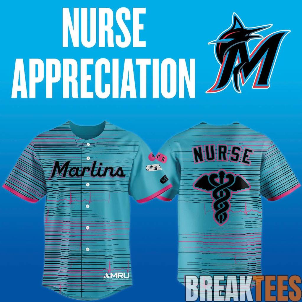 Miami Marlins 2026 Nurse Appreciation Baseball Jersey Unisex T-shirt, Sweatshirt, Hoodie, Long Sleeve Tee - T-Shirt, Sweatshirt, Hoodie