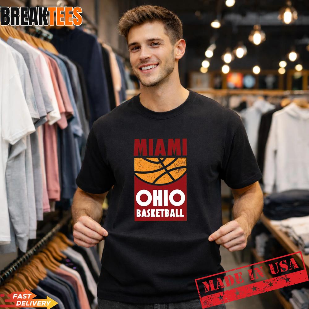 Miami Ohio Basketball Vintage Retro College Fan Graphic T-Shirt Unisex T-shirt, Sweatshirt, Hoodie, Long Sleeve Tee - T-Shirt, Sweatshirt, Hoodie
