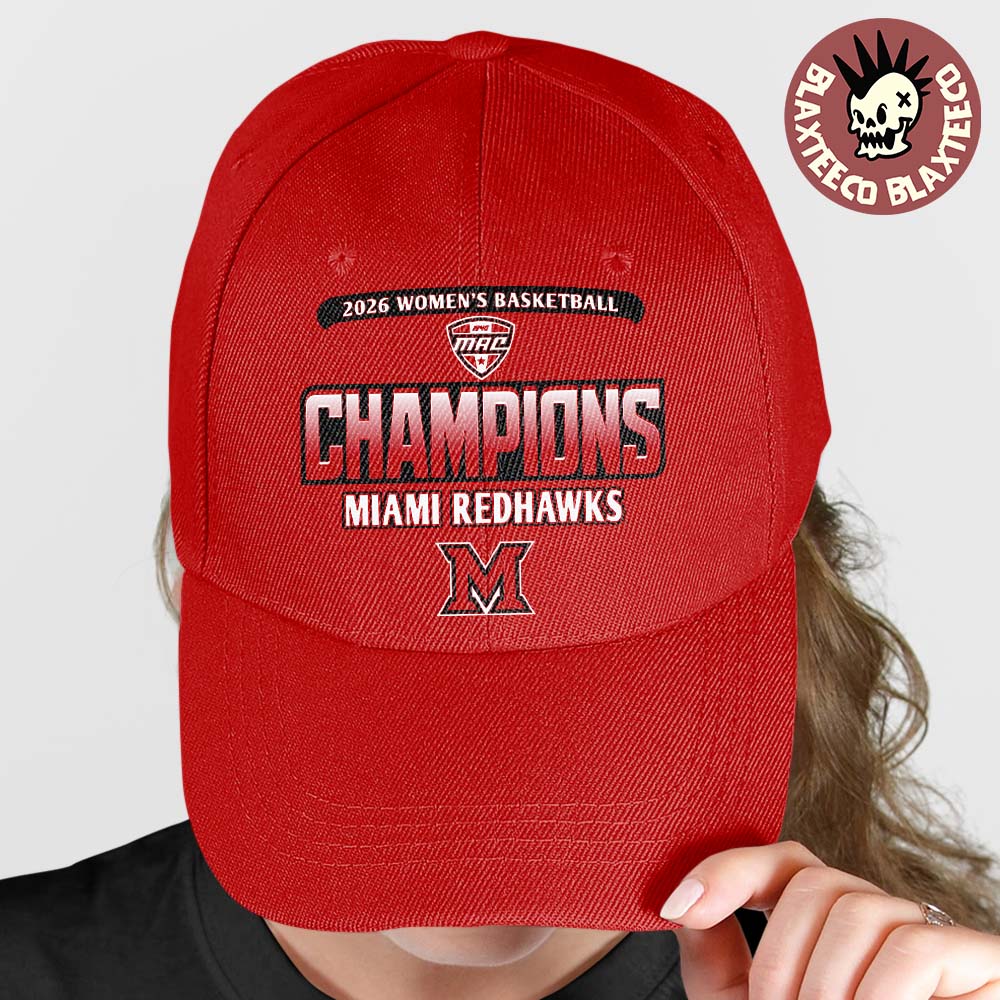 Miami RedHawks Womens Basketball 2026 MAC Regular Season Champions Rally House Locker Room Red Cap Hat Snapback - T-Shirt, Sweatshirt, Hoodie