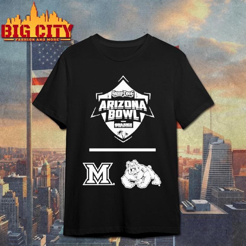 Miami Redhawks Vs Fresno State Bulldogs Football Snoop Dogg Arizona Bowl Shirt Unisex T-shirt, Sweatshirt, Hoodie, Long Sleeve Tee - T-Shirt, Sweatshirt, Hoodie