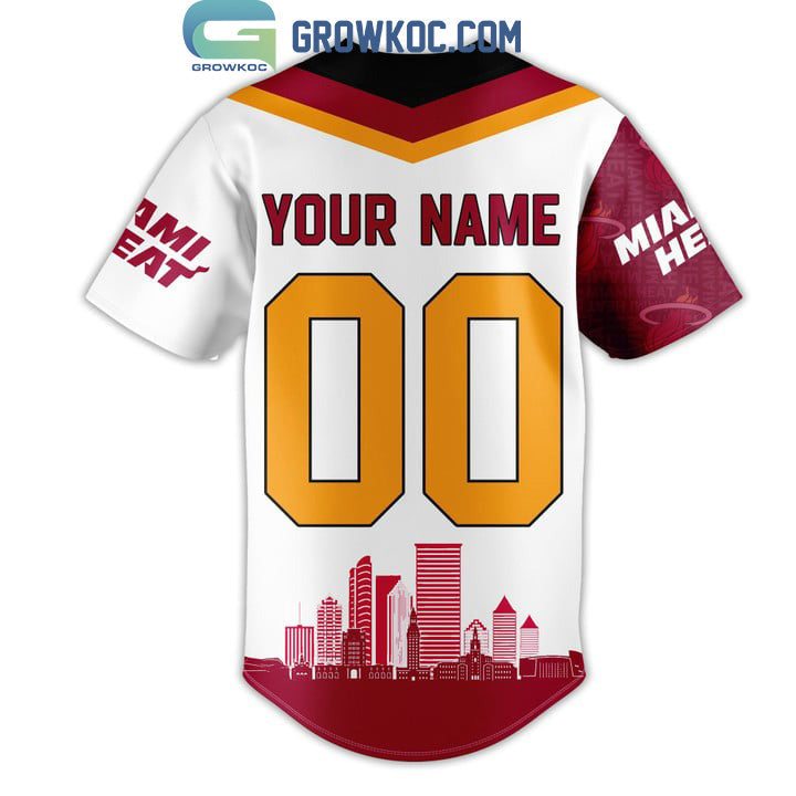 Miami Heat NBA Mascot Personalized Baseball Jersey baseball jersey product view 3