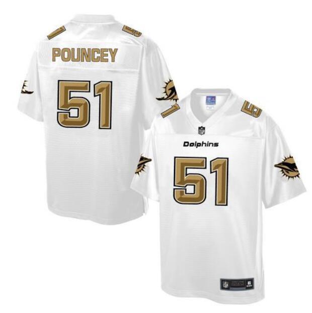 Miami Dolphins Active Player Custom White Pro Line Fashion Game Jersey Football Jersey football jersey product view 1