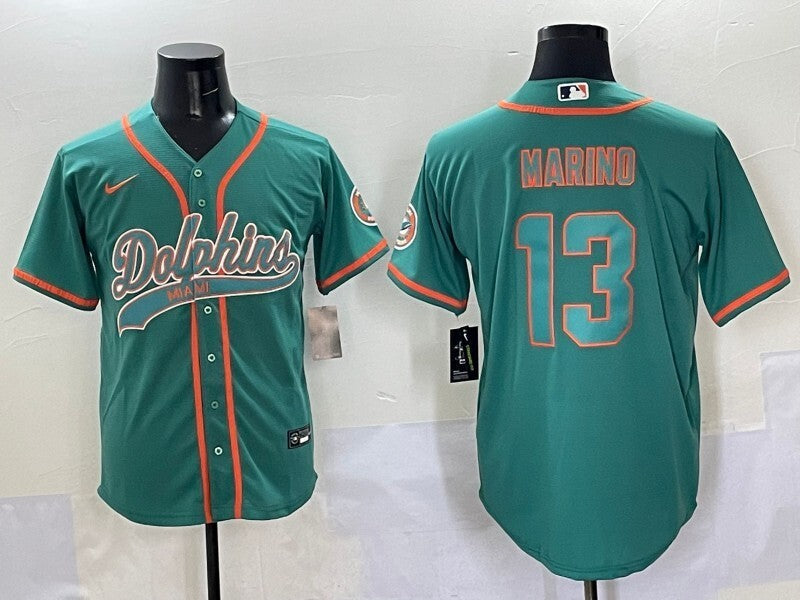 Miami Dolphins #13 Dan Marino Dolphins Collaboration Football Jersey football jersey product view 1