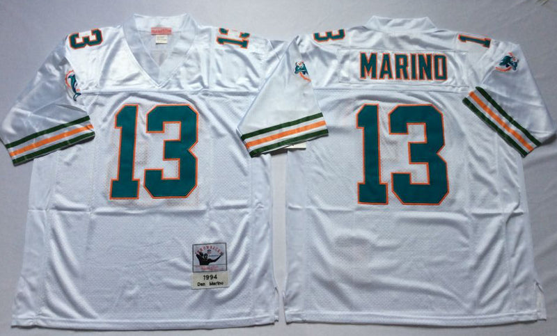 Miami Dolphins #13 Dan Marino Throwback Style 2 Football Jersey football jersey product view 1