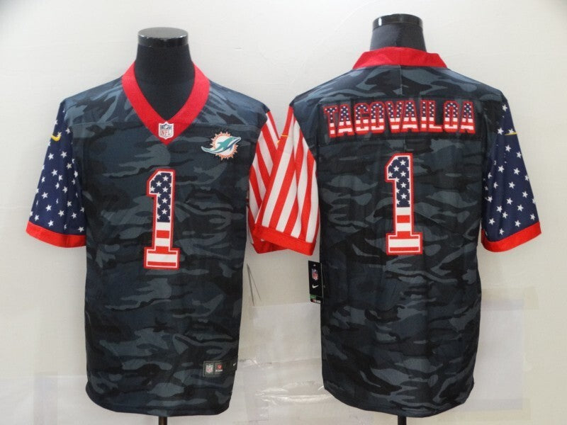Miami Dolphins #1 Tua Tagovailoa Style 1 Football Jersey football jersey product view 1