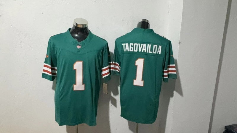 Miami Dolphins #1 Tua Tagovailoa Style 3 Football Jersey football jersey product view 1