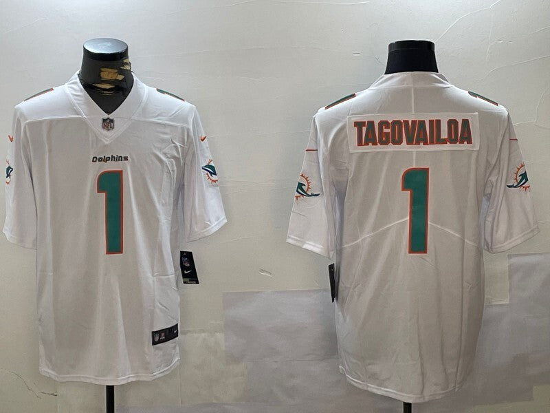 Miami Dolphins #1 Tua Tagovailoa V2 Style 2 Football Jersey football jersey product view 1