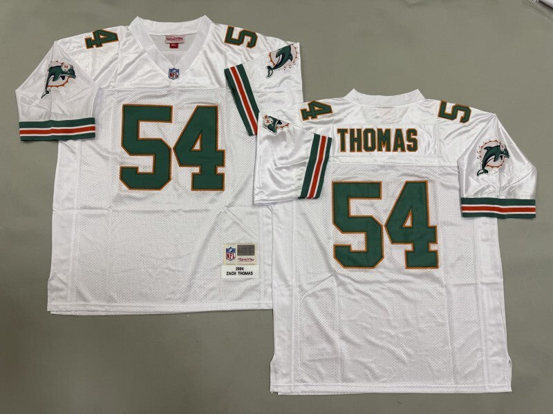 Miami Dolphins #54 Zach Thomas Miami Dolphins Style 3 Football Jersey football jersey product view 1