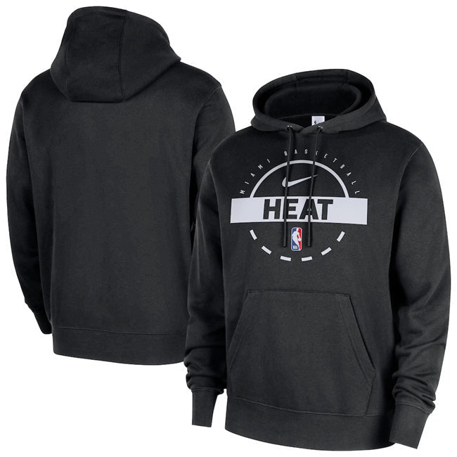 Miami Heat Black 2025 26 Practice Club Pullover Hoodie Basketball Jersey basketball jersey product view 1