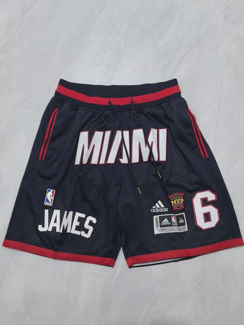 Miami Heat Heat Black Retro Shorts Style 2 Basketball Jersey basketball jersey product view 1