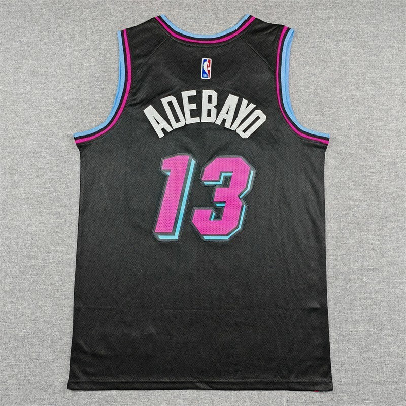 Miami Heat #13 Bam Adebayo Heat 13 Black City Edition Style 1 Basketball Jersey basketball jersey product view 1