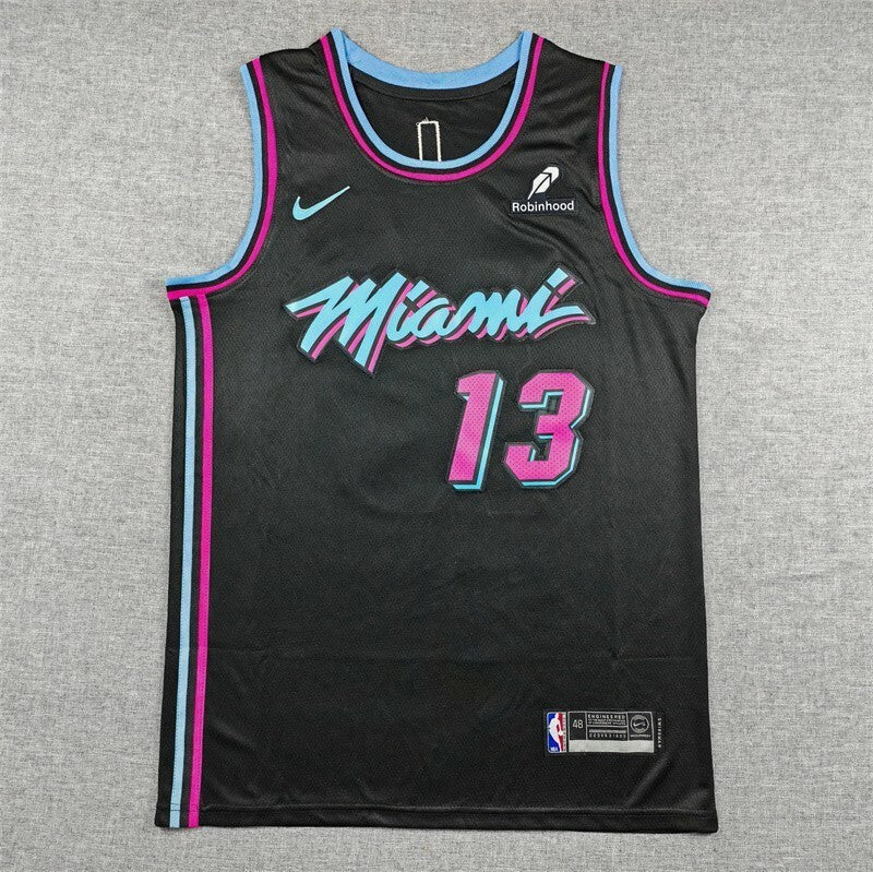 Miami Heat #13 Bam Adebayo Heat 13 Black City Edition Style 2 Basketball Jersey basketball jersey product view 1