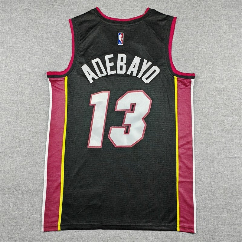 Miami Heat #13 Bam Adebayo Heat 13 Black Style 1 Basketball Jersey basketball jersey product view 1