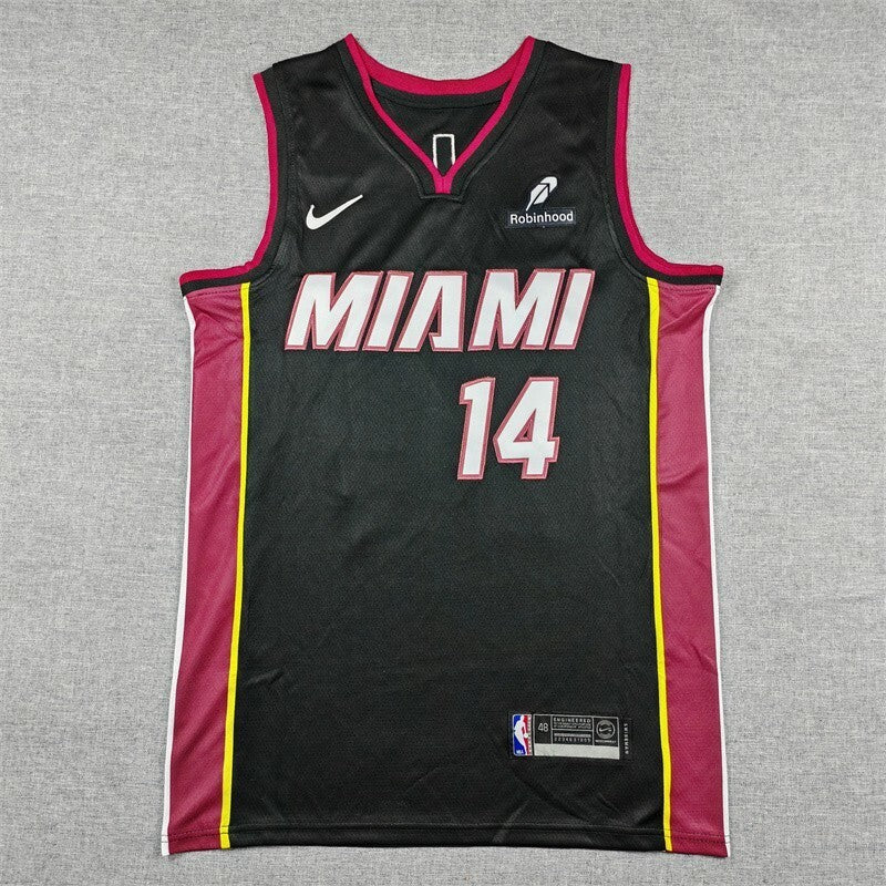 Miami Heat #14 Tyler Herro Heat 14 Black Style 2 Basketball Jersey basketball jersey product view 1