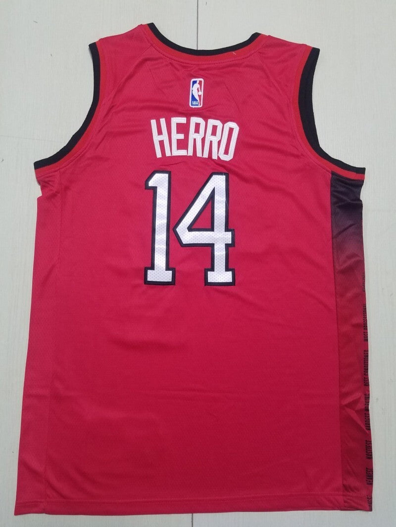 Miami Heat #14 Tyler Herro Heat 14 Red City s-xxl Style 1 Basketball Jersey basketball jersey product view 1