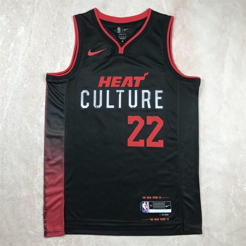 Miami Heat #22 Jimmy Butler Hot Press Heat 22 Black City s-xxl Style 2 Basketball Jersey basketball jersey product view 1