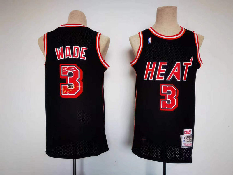 Miami Heat #3 Dwyane Wade Heat 3 Black Edition Basketball Jersey basketball jersey product view 1