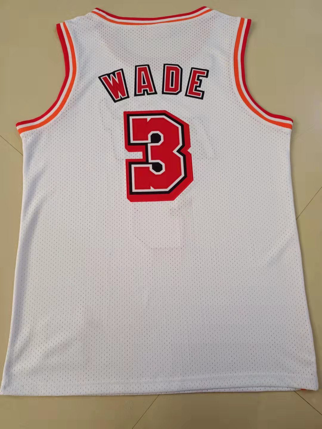 Miami Heat #3 Dwyane Wade Heat New 3# White Retro Jersey Style 1 Basketball Jersey basketball jersey product view 1