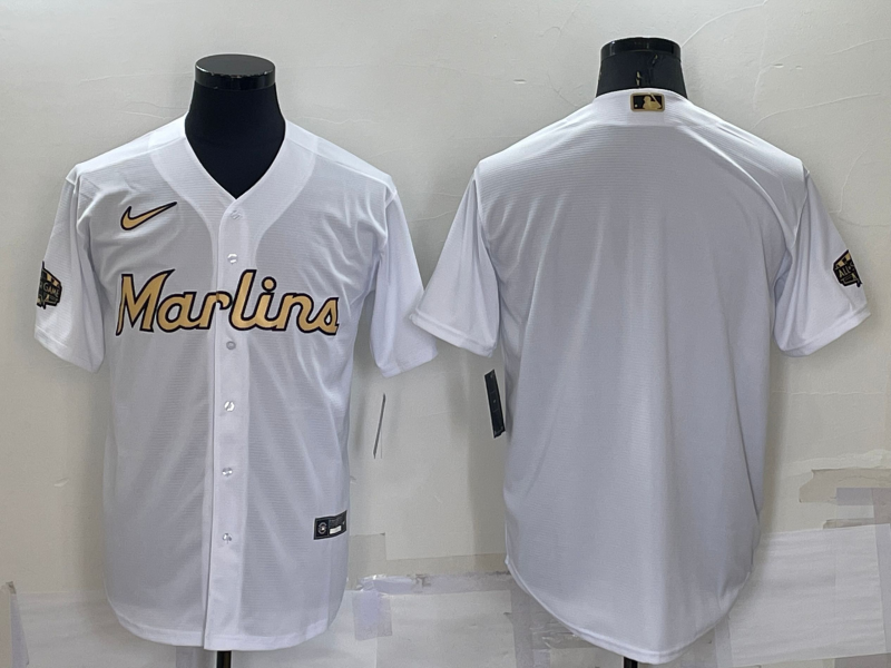 Miami Marlins 2022 All-Star 5CDE Baseball Jersey baseball jersey product view 1