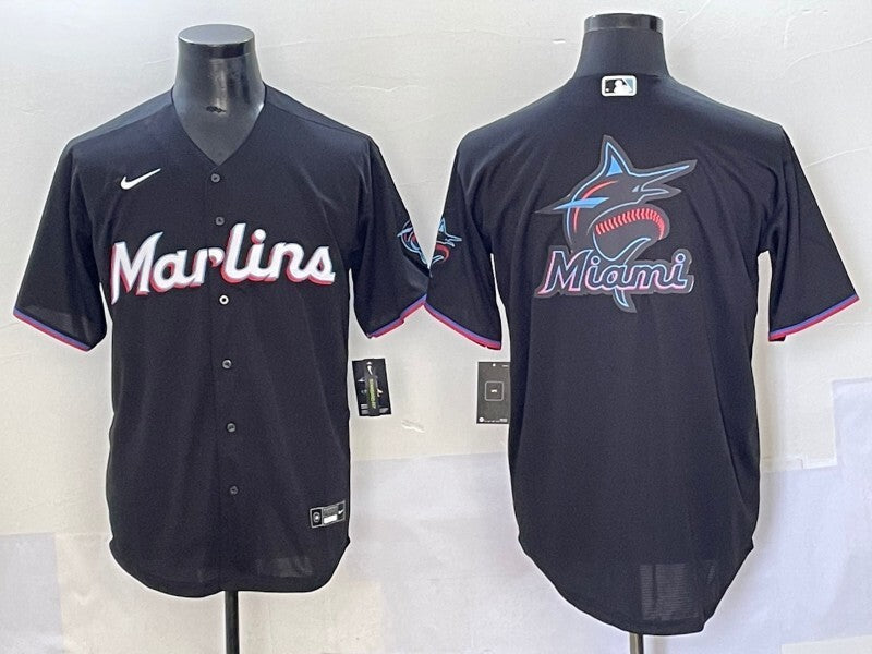 Miami Marlins Marlins Adult Style 1 Baseball Jersey baseball jersey product view 1