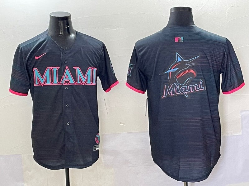 Miami Marlins Marlins Collaboration Style 2 Baseball Jersey baseball jersey product view 1