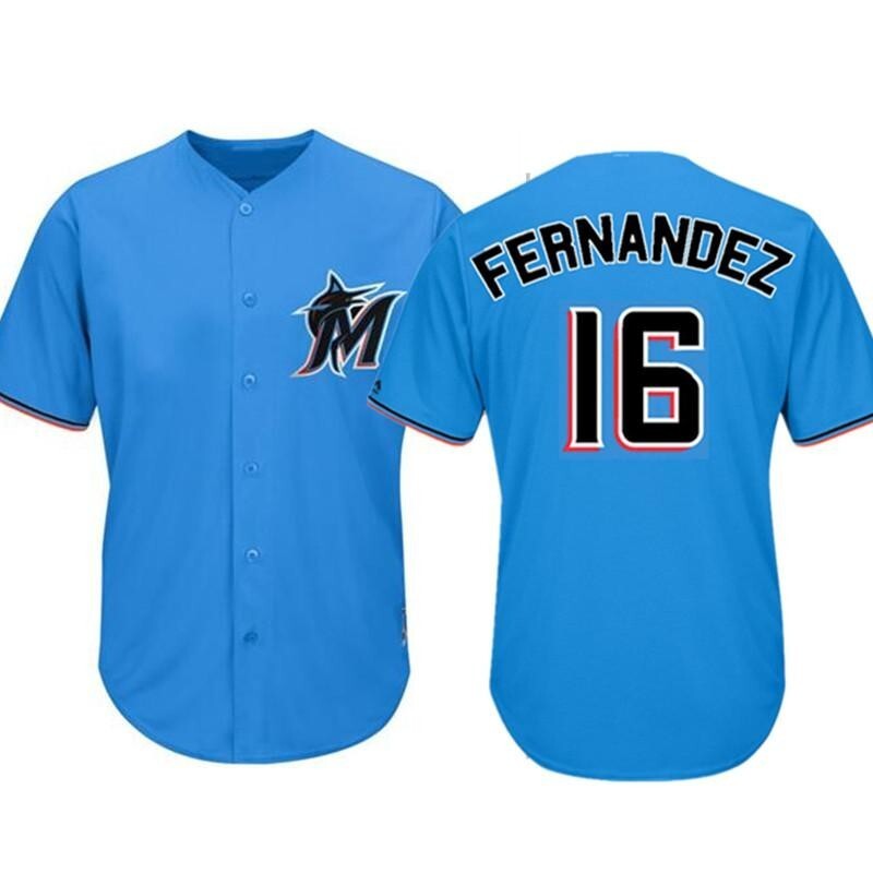 Miami Marlins #16 Jose Fernandez Style 1 Baseball Jersey baseball jersey product view 1