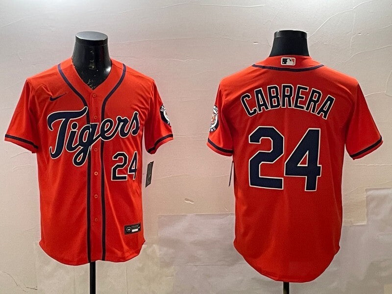 Miami Marlins #24 Miguel Cabrera Tigers Fan Edition Baseball Jersey baseball jersey product view 1