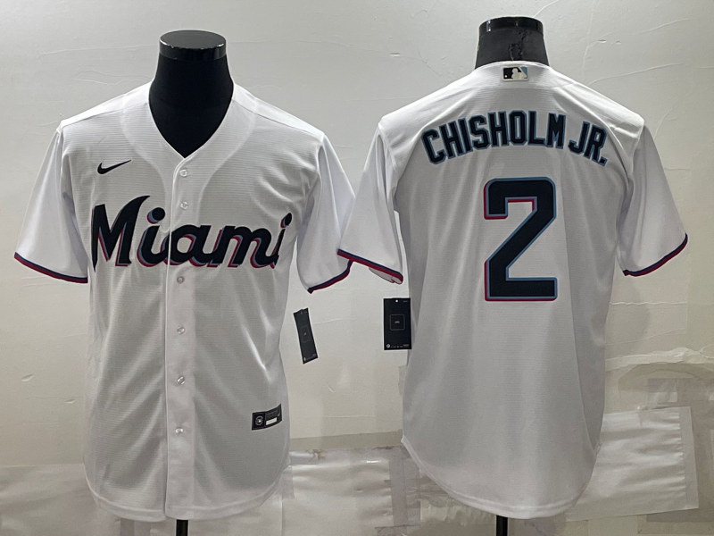 Miami Marlins #2 Chisholm JR Fan Edition 9DFF Baseball Jersey baseball jersey product view 1
