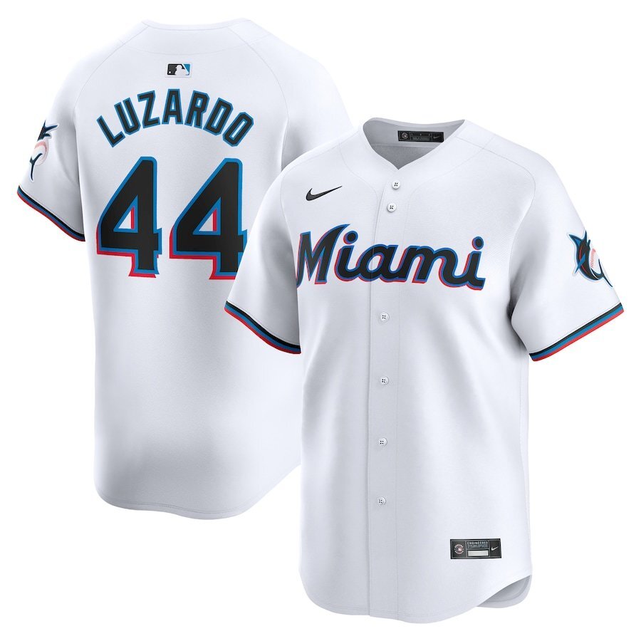 Miami Marlins #44 Jesus Luzardo Home Limited Player Jersey - White Style 2 Baseball Jersey baseball jersey product view 1