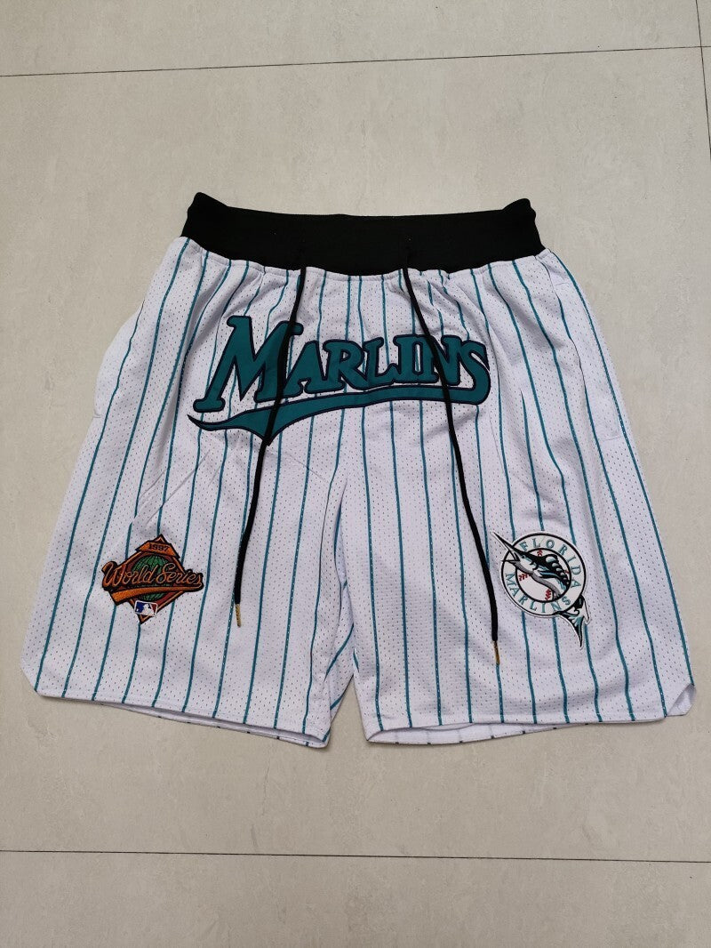 Miami Marlins mlb Marlins White Shorts Style 4 Baseball Jersey baseball jersey product view 1