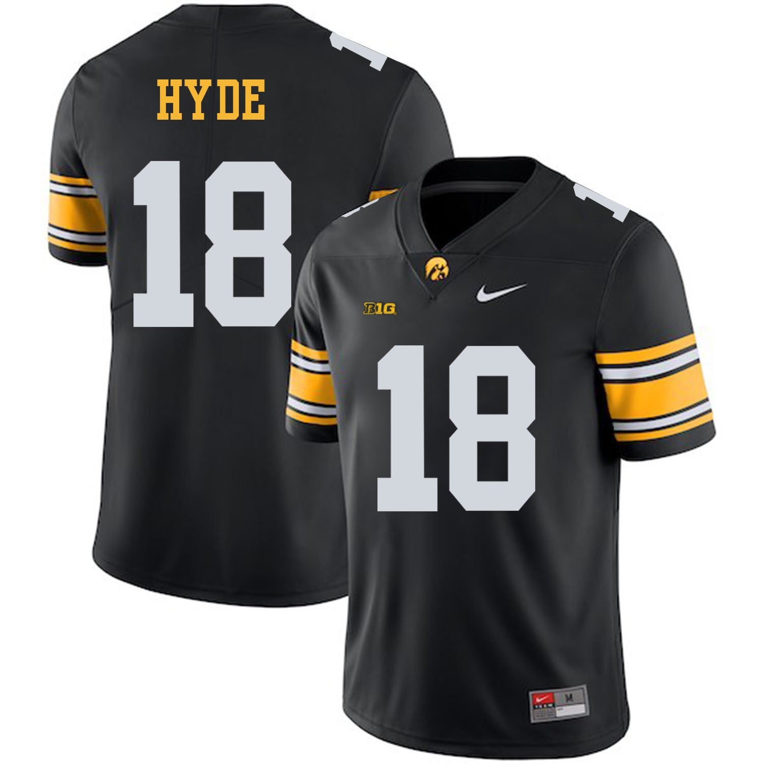 Micah Hyde 18 Black Style 1 College Football Jersey football jersey product view 1