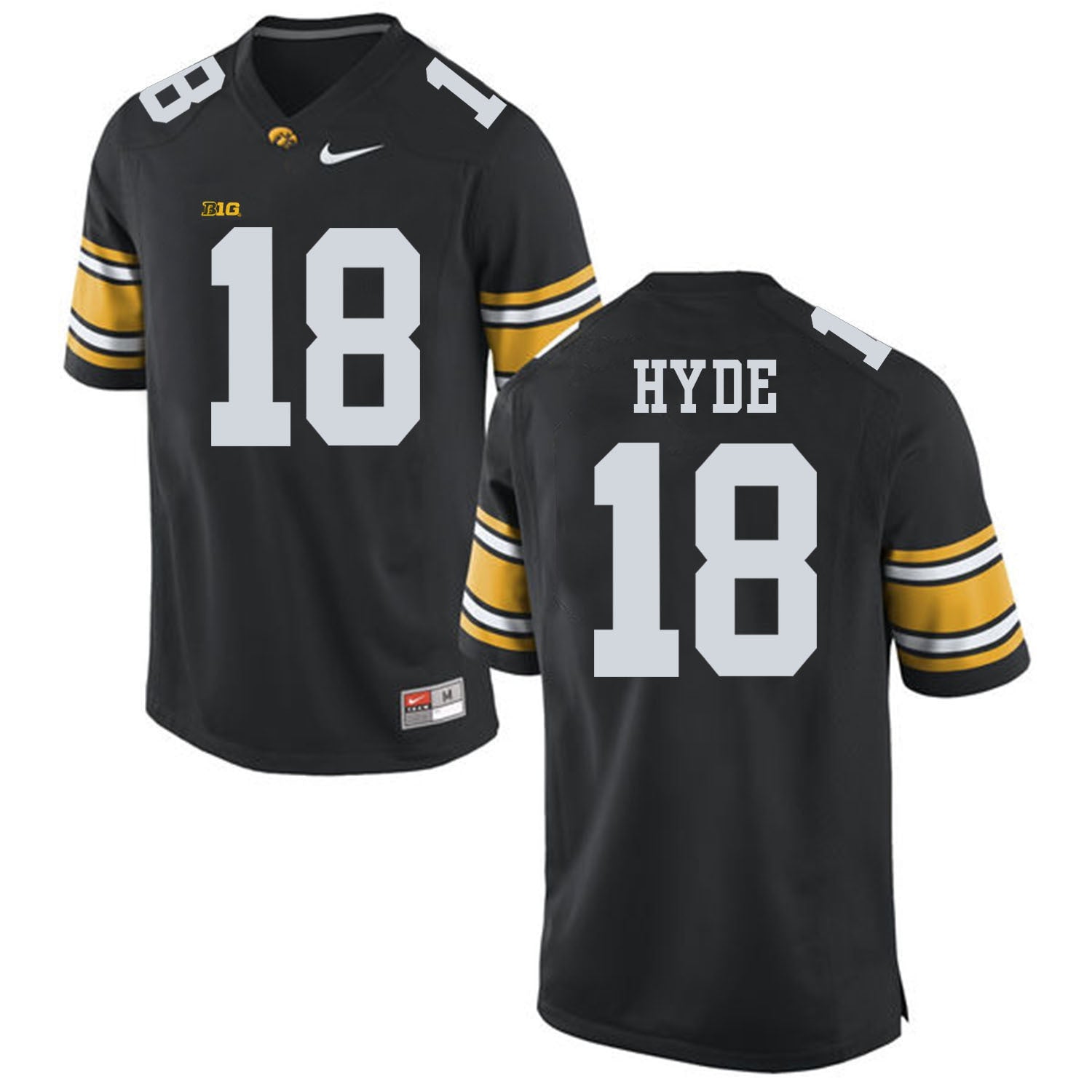 Micah Hyde 18 Black Style 2 College Football Jersey football jersey product view 1