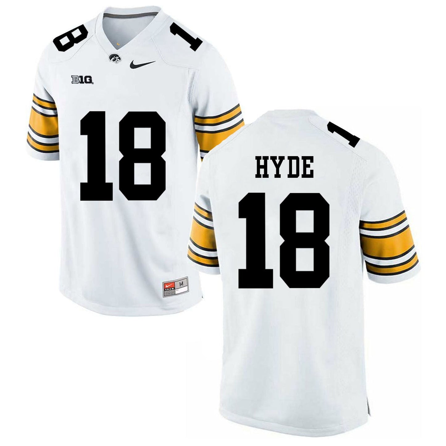 Micah Hyde 18 White College Football Jersey football jersey product view 1
