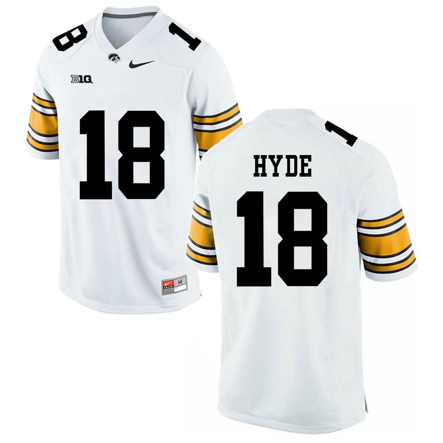 Micah Hyde 18 White College Football Jersey football jersey product view 1
