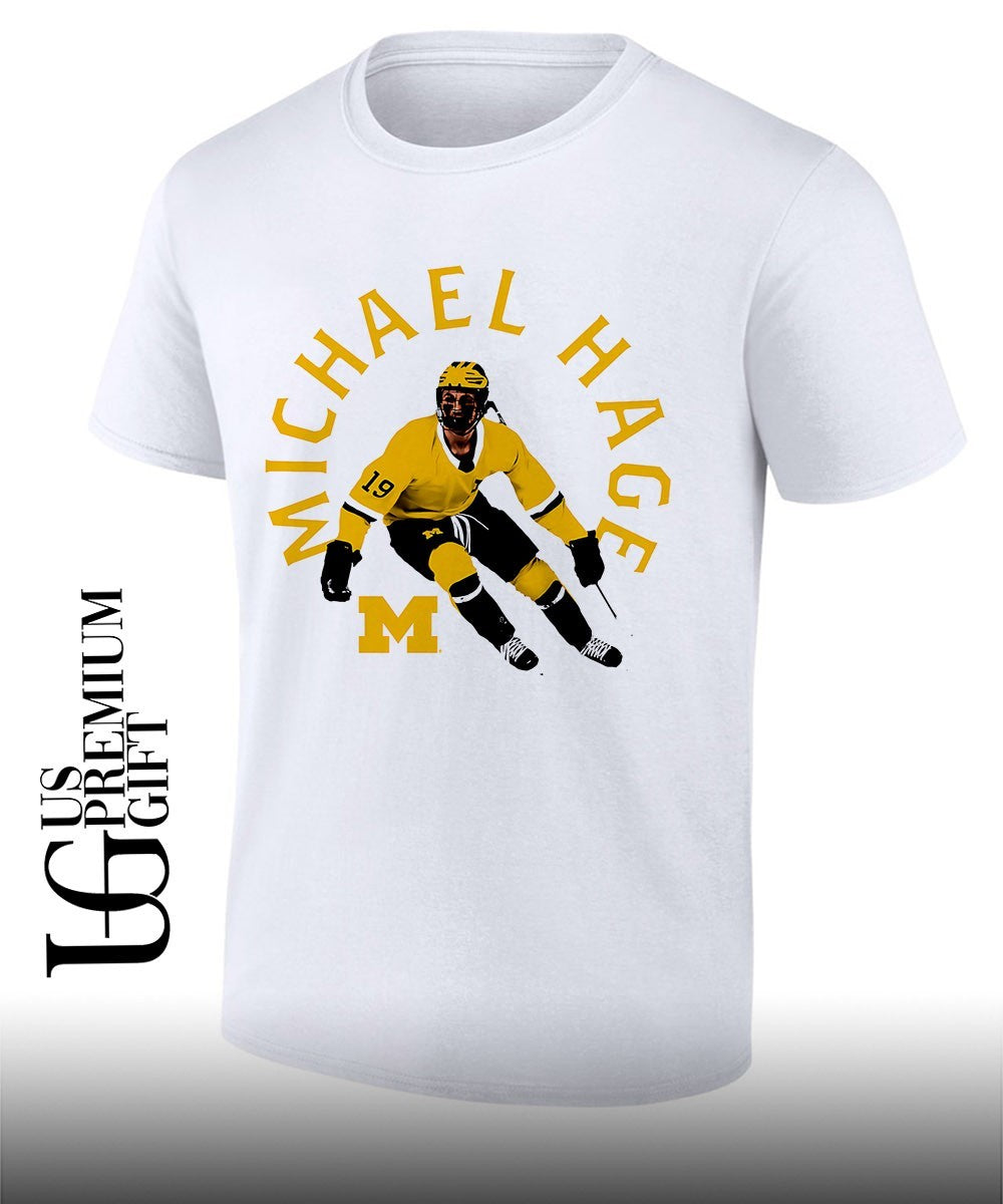 Michael Hage Michigan Wolverines hockey 2026 shirt Unisex T-shirt, Sweatshirt, Hoodie, Long Sleeve Tee - T-Shirt, Sweatshirt, Hoodie