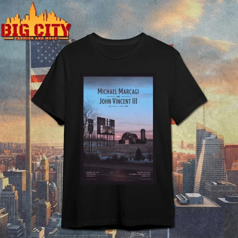 Michael Marcagi And John Vincent Cleveland OH 12-19 12-20-2025 Poster shirt Unisex T-shirt, Sweatshirt, Hoodie, Long Sleeve Tee - T-Shirt, Sweatshirt, Hoodie
