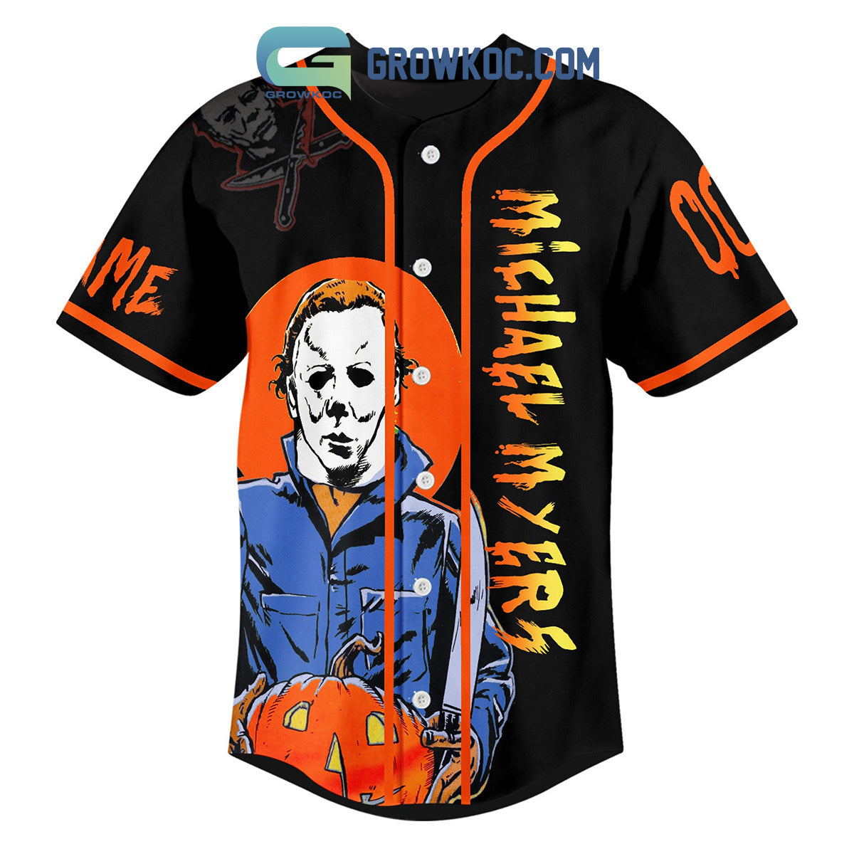 Michael Myers I Came In Like A Wrecking Ball Personalized Baseball Jersey baseball jersey product view 2