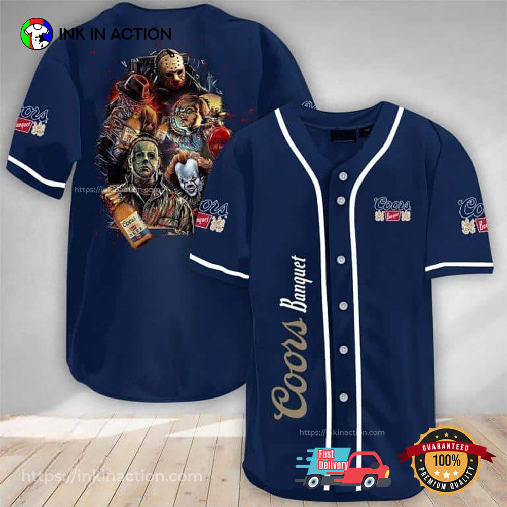 Michael Myers Jason Voorhees Freddy Krueger IT Chucky Baseball Jersey baseball jersey product view 1