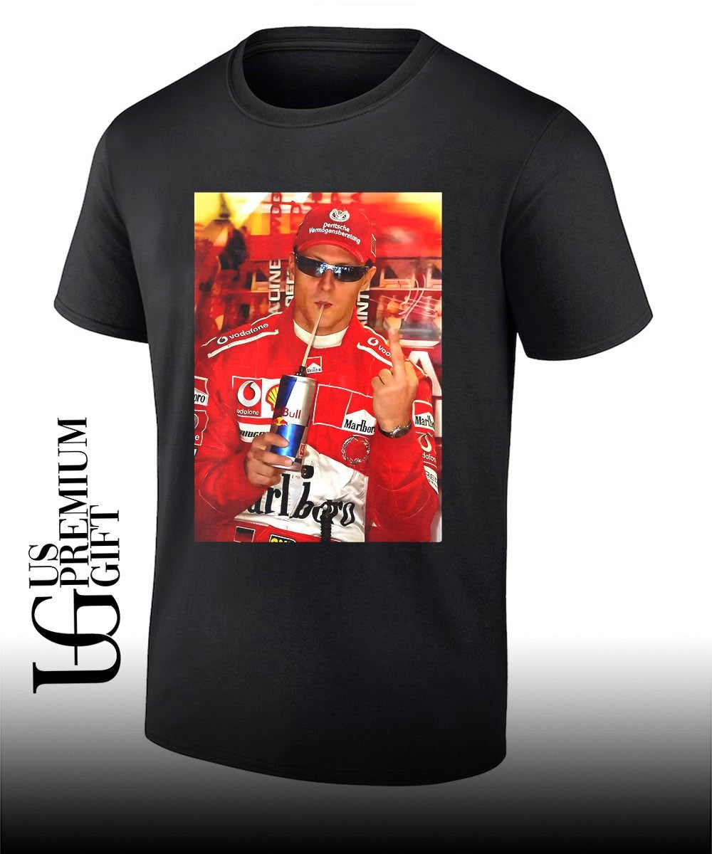 Michael Schumacher F1 racing middle finger shirt Unisex T-shirt, Sweatshirt, Hoodie, Long Sleeve Tee - T-Shirt, Sweatshirt, Hoodie