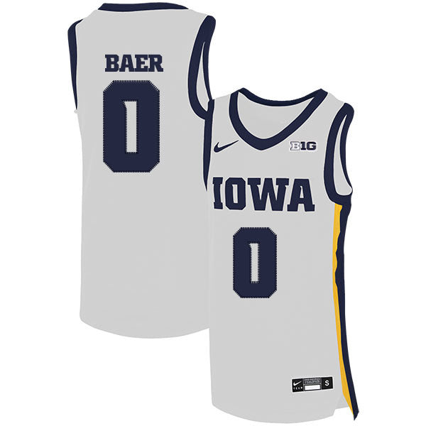 Michael Baer 0 White College Football Jersey football jersey product view 1