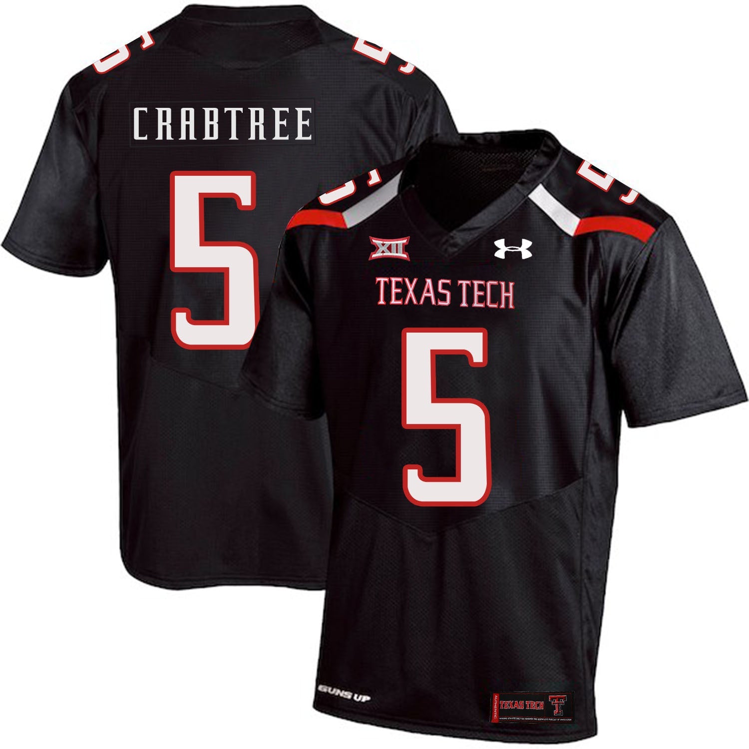 Michael Crabtree 5 Black College Football Jersey football jersey product view 1