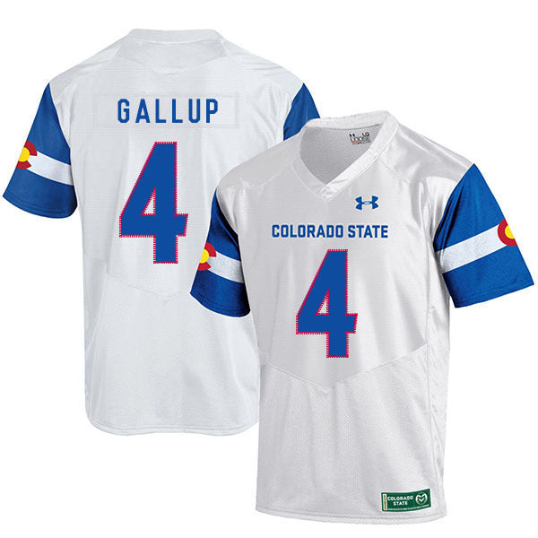 Michael Gallup 4 White College Football Jersey football jersey product view 1