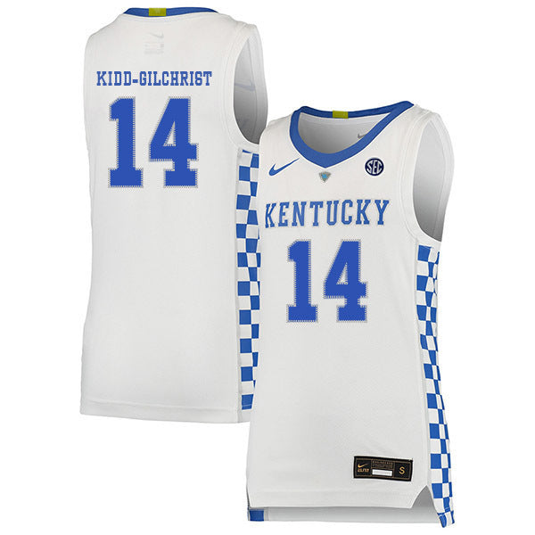 Michael Kidd-Gilchrist 14 White College Football Jersey football jersey product view 1