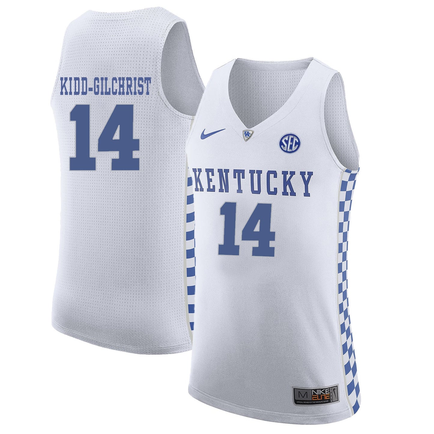 Michael Kidd-Gilchrist 14 White .1jpg College Football Jersey football jersey product view 1