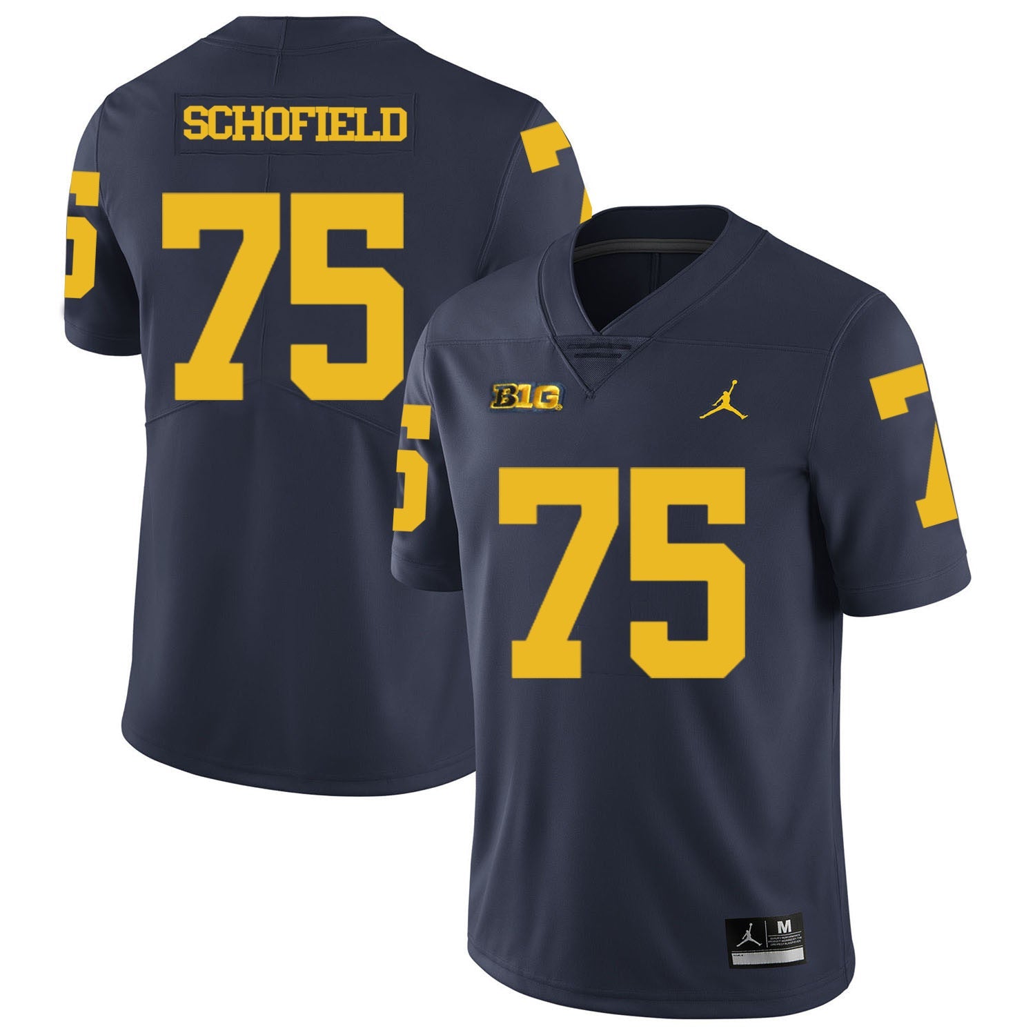 Michael Schofield 75 Blue College Football Jersey football jersey product view 1
