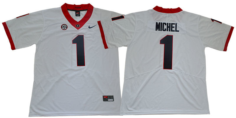 Michel 1 Legend White College Football Jersey football jersey product view 1