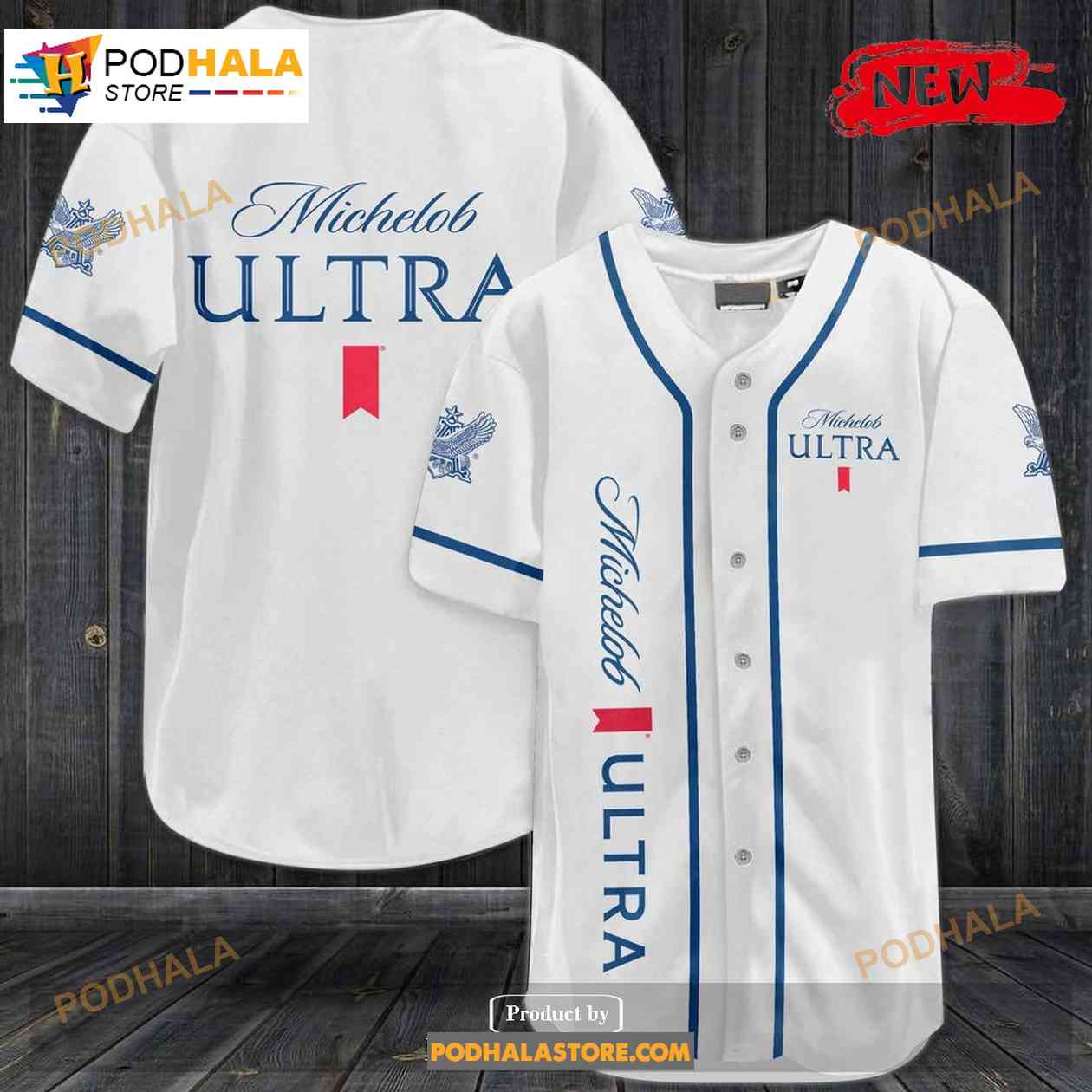 Michelob Ultra Baseball Jersey baseball jersey product view 1