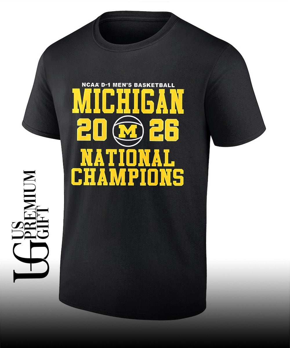 Michigan Mens Basketball 2025-2026 National Champions shirt Unisex T-shirt, Sweatshirt, Hoodie, Long Sleeve Tee - T-Shirt, Sweatshirt, Hoodie