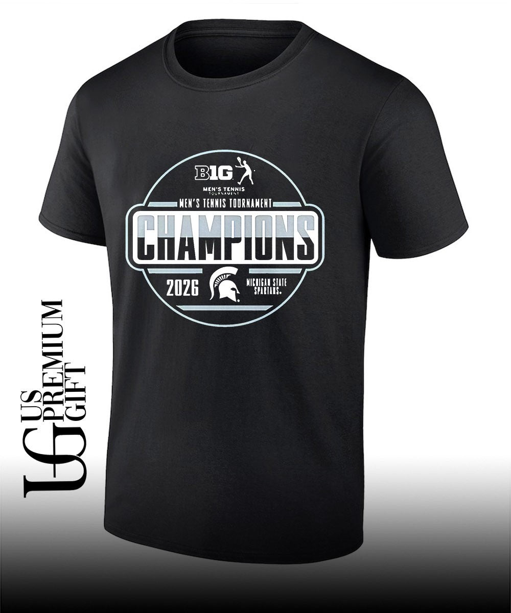 Michigan State Spartans 2026 Big Ten Mens Tennis Tournament Champions Locker Room shirt Unisex T-shirt, Sweatshirt, Hoodie, Long Sleeve Tee - T-Shirt, Sweatshirt, Hoodie